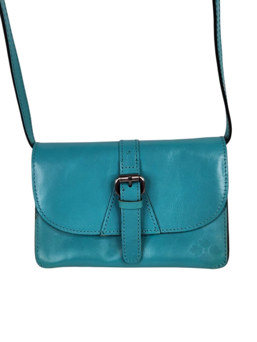 Patricia Nash Turquoise Leather Crossbody Wallet Bag | 100% Leather - Picture 15 of 16